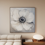 Floral 1322 Canvas Art 60 x 60 cm / Black