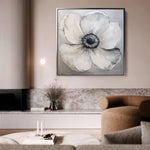 Floral 1322 Canvas Art 60 x 60 cm / Black