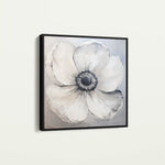 Floral 1322 Canvas Art 60 x 60 cm / Black