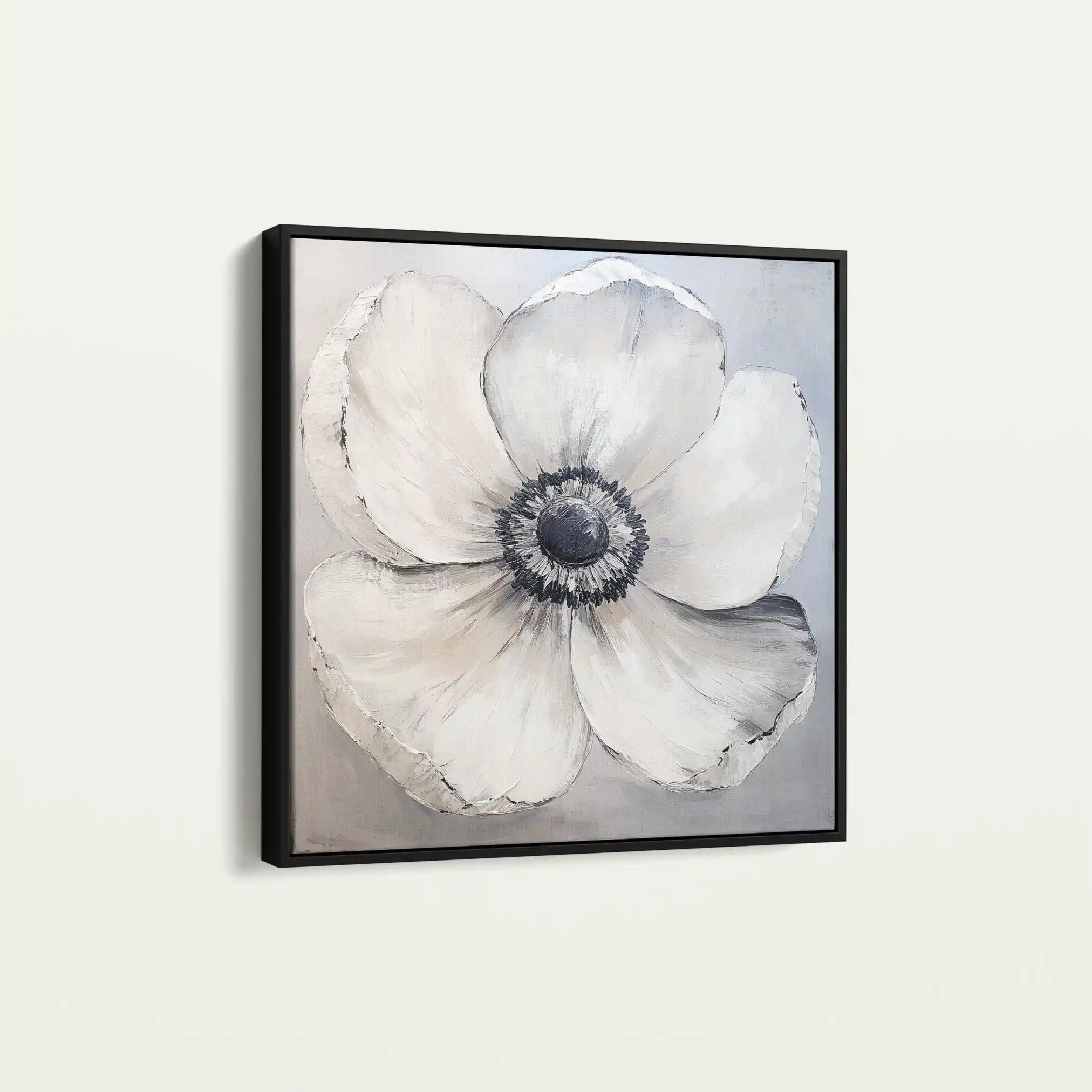 Floral 1322 Canvas Art 60 x 60 cm / Black