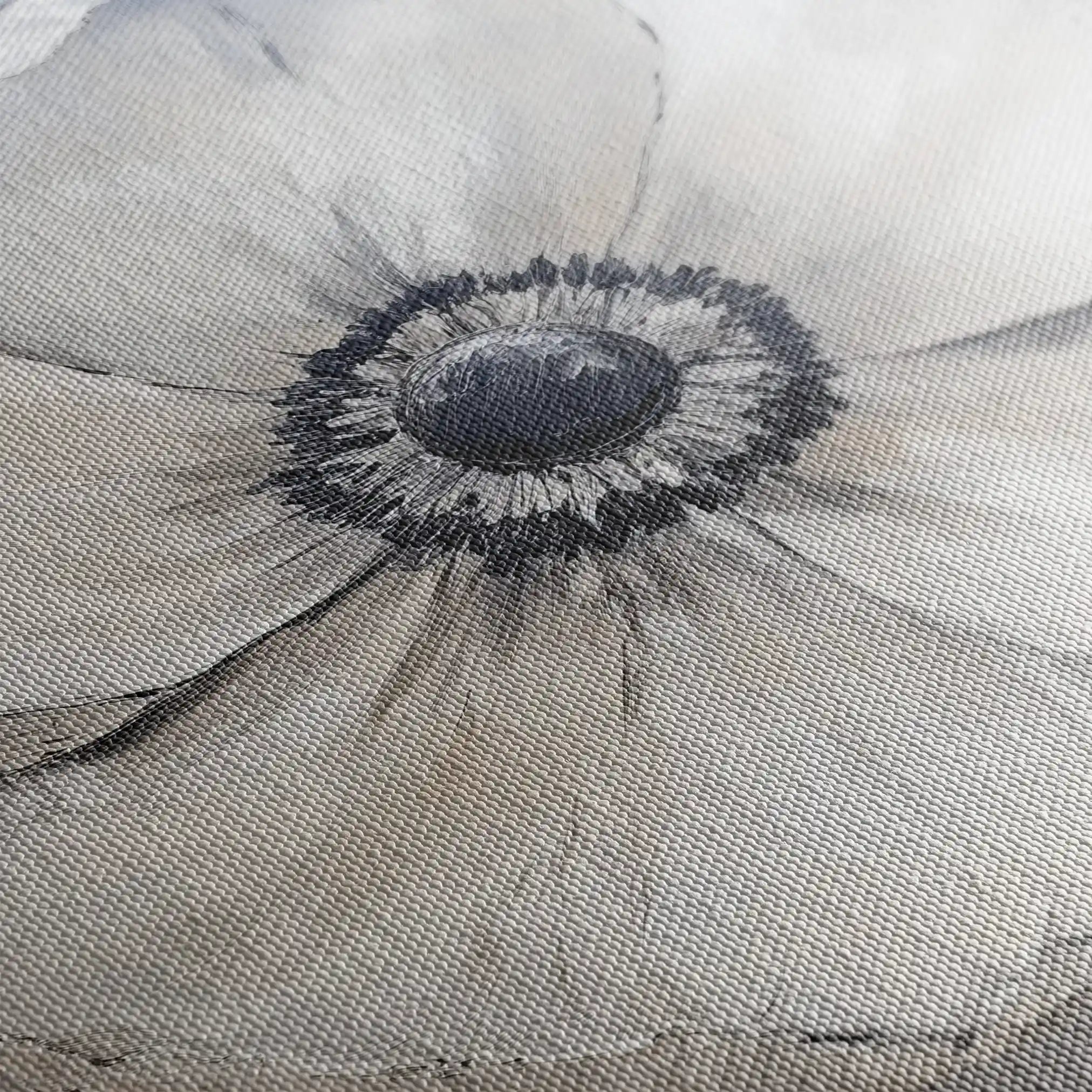 Floral 1322 Canvas Art 60 x 60 cm / Black