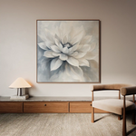 Floral 1324 Canvas Art 60 x 60 cm / Black