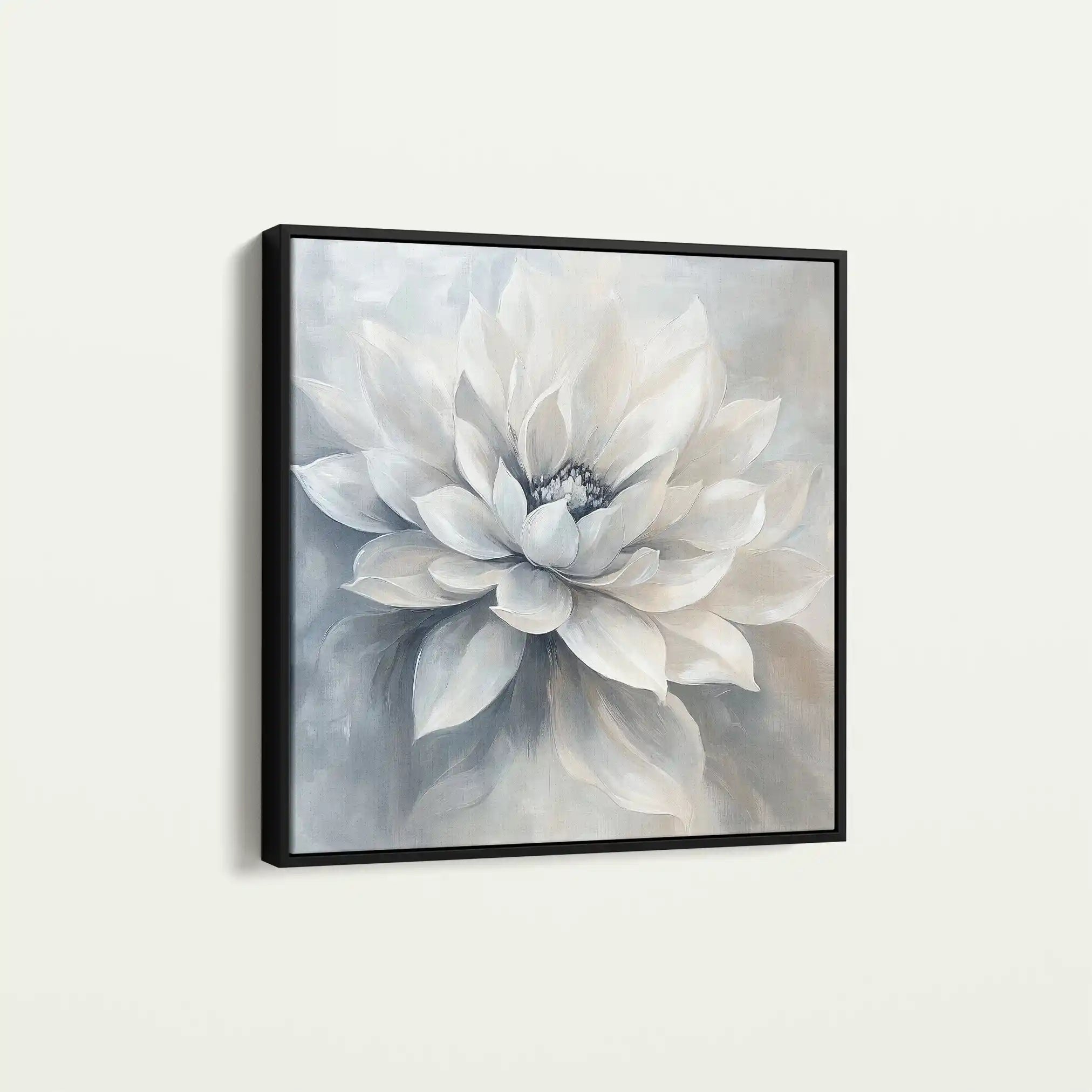 Floral 1324 Canvas Art 60 x 60 cm / Black