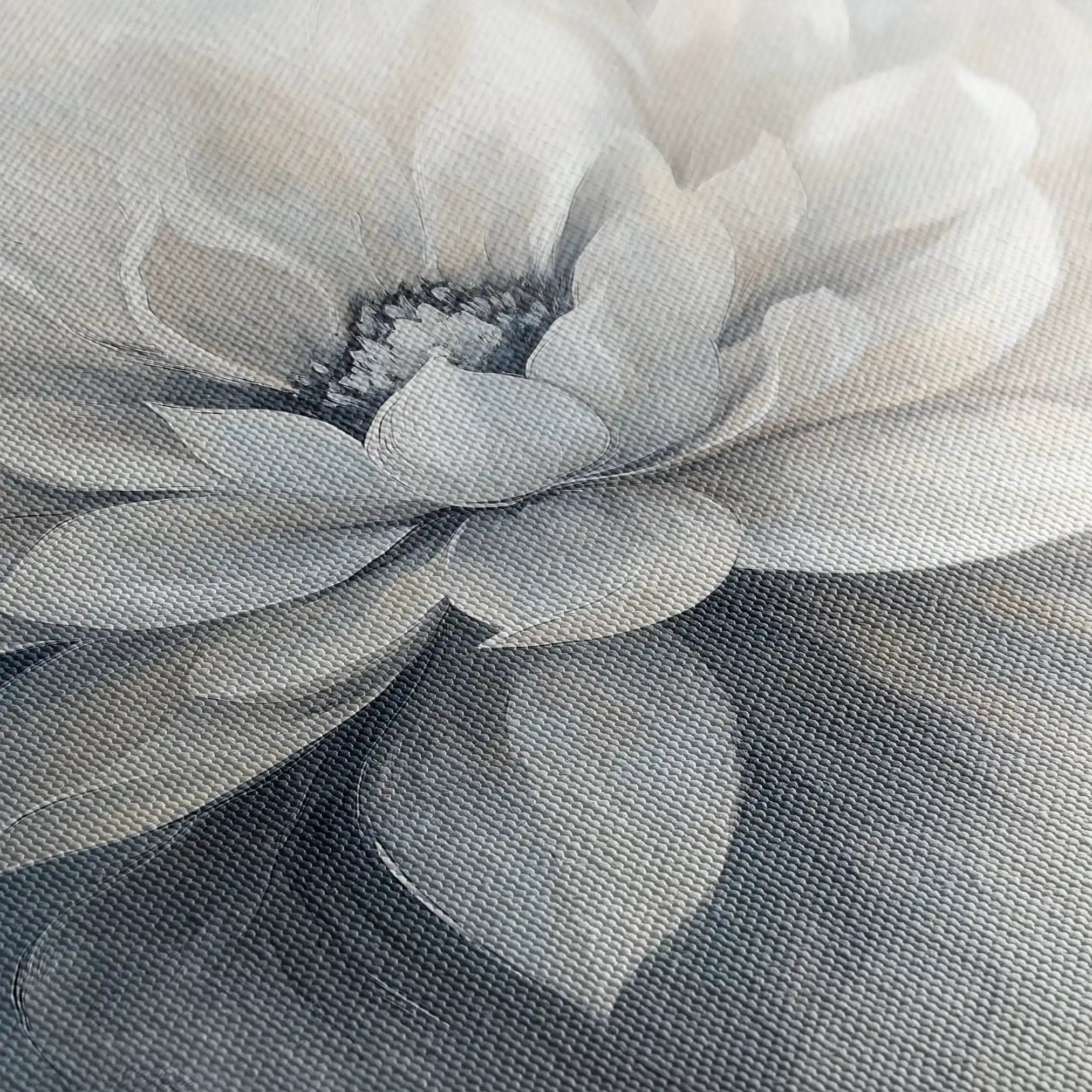 Floral 1324 Canvas Art 60 x 60 cm / Black