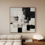 Abstract 1326 Canvas Art 60 x 60 cm / Black