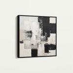 Abstract 1326 Canvas Art 60 x 60 cm / Black