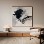 Abstract 1327 Canvas Art 60 x 60 cm / Black