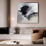 Abstract 1327 Canvas Art 60 x 60 cm / Black