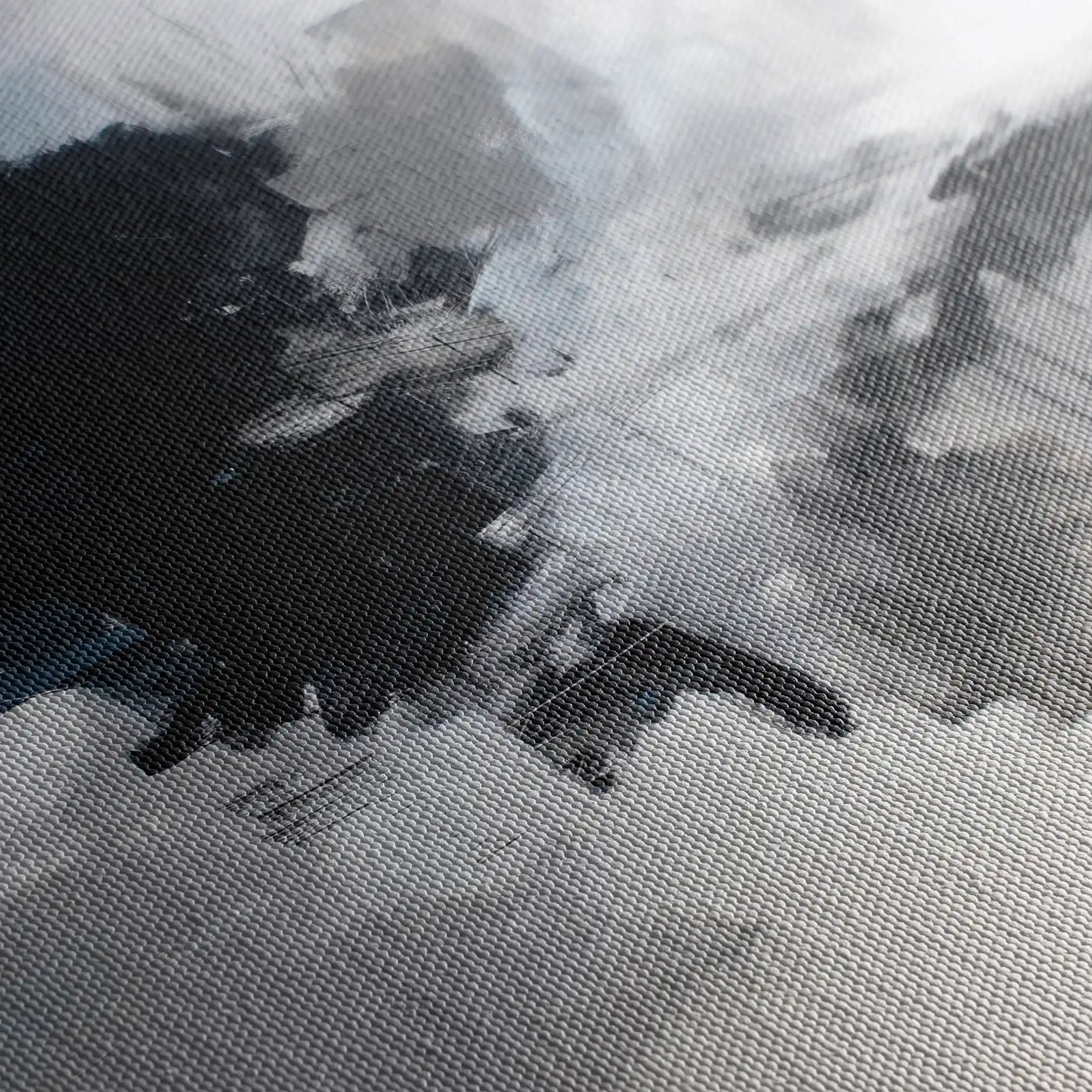 Abstract 1327 Canvas Art 60 x 60 cm / Black