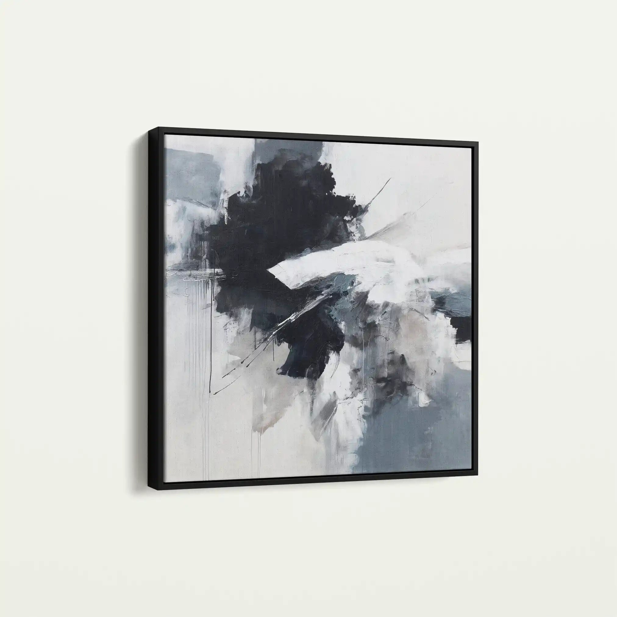 Abstract 1328 Canvas Art 60 x 60 cm / Black