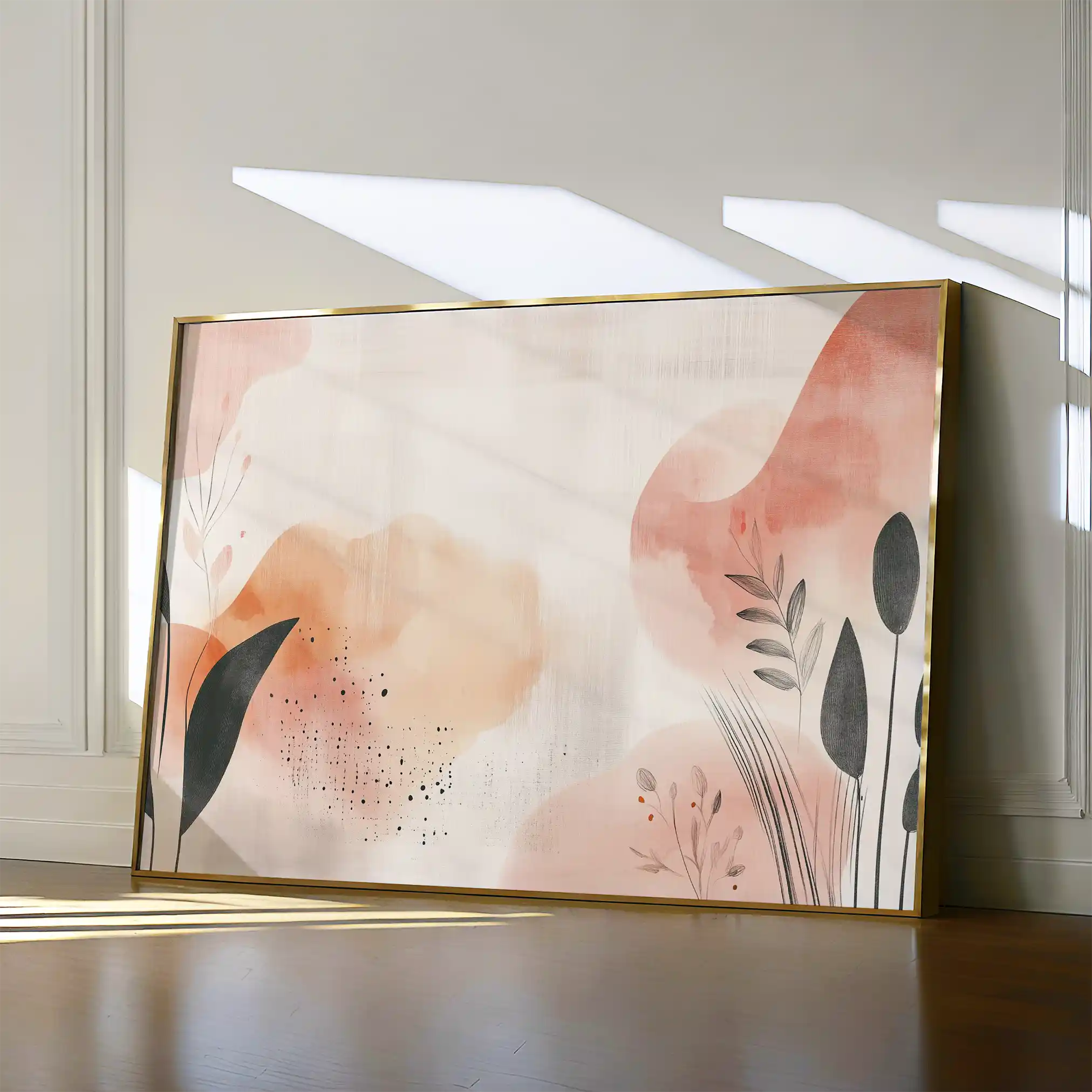 Boho 133 Canvas Art 60 x 40 cm / Black