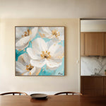 Floral 1335 Canvas Art 60 x 60 cm / Black