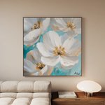 Floral 1335 Canvas Art 60 x 60 cm / Black