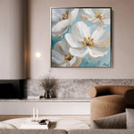 Floral 1335 Canvas Art 60 x 60 cm / Black