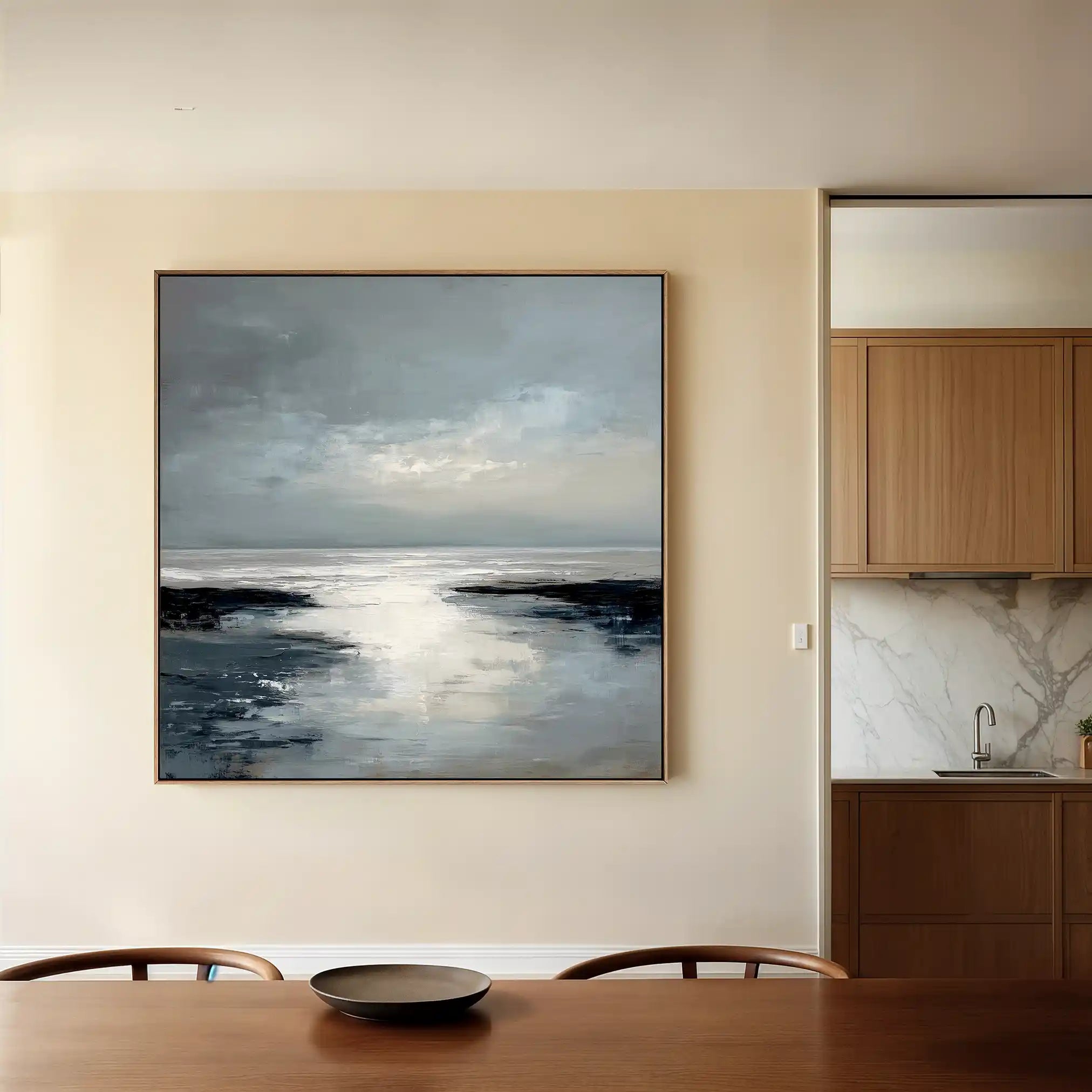 Abstract 1338 Canvas Art 60 x 60 cm / Black