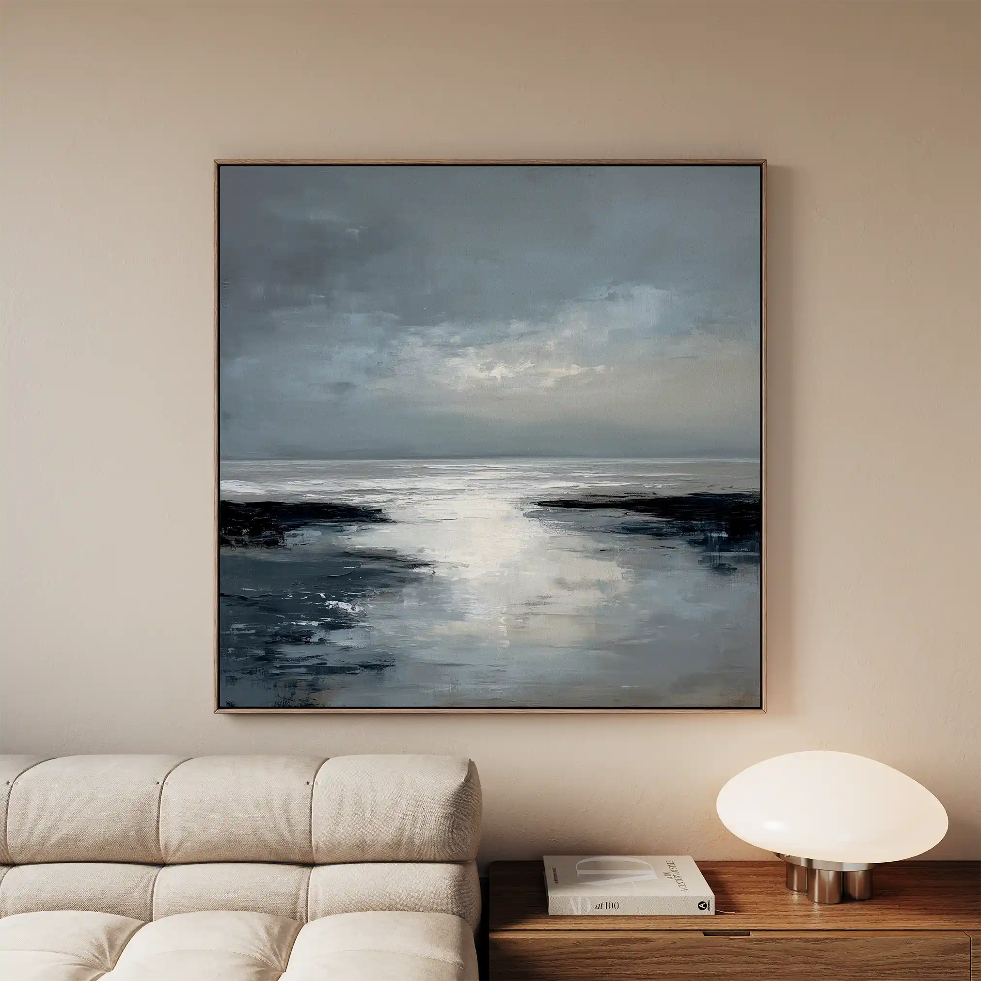Abstract 1338 Canvas Art 60 x 60 cm / Black