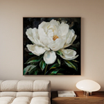 Floral 1338 Canvas Art 60 x 60 cm / Black