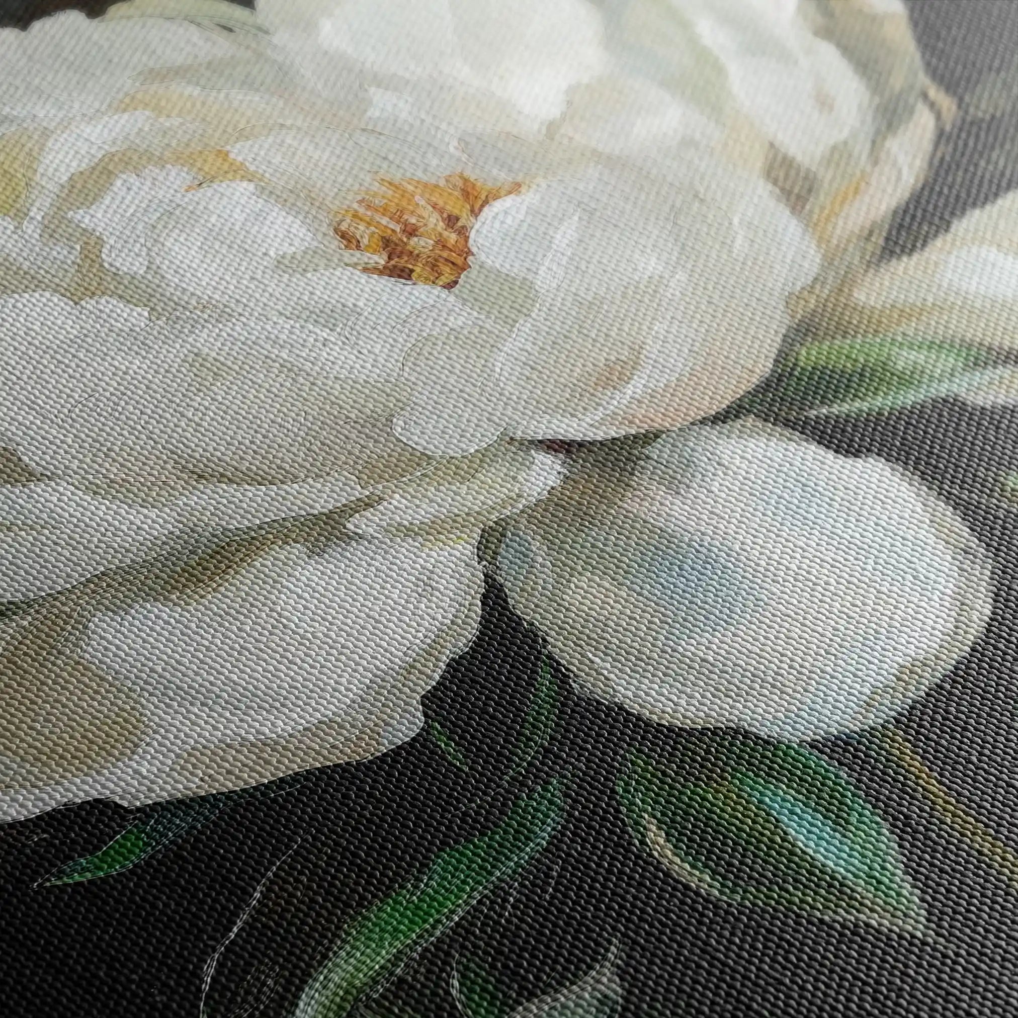 Floral 1338 Canvas Art 60 x 60 cm / Black