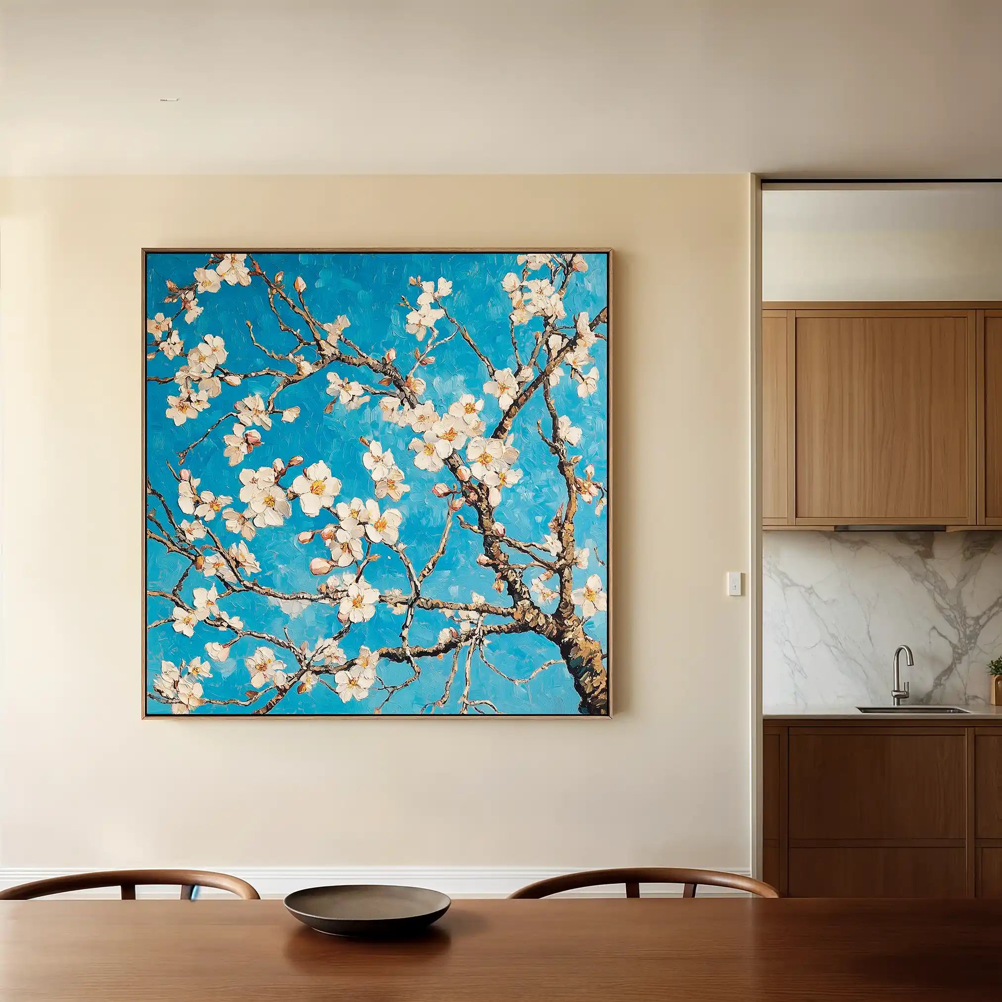 Floral 1340 Canvas Art 60 x 60 cm / Black