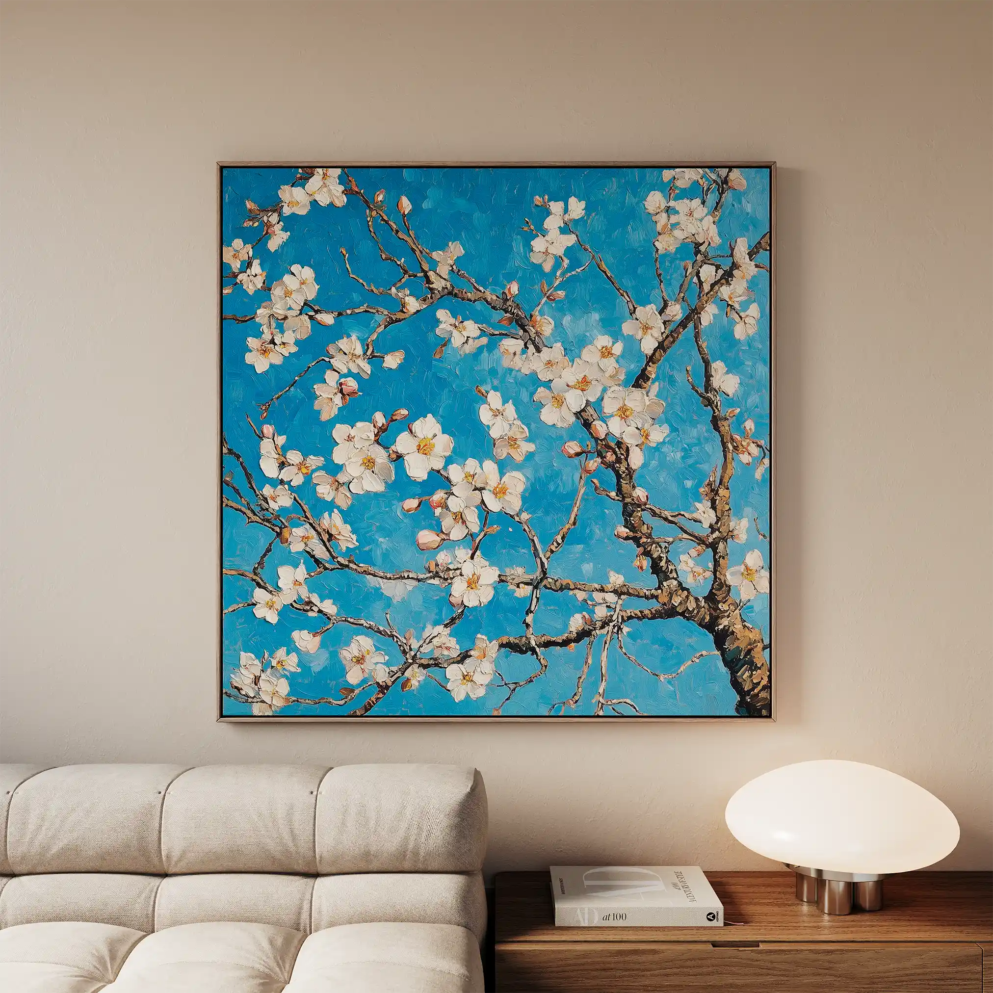 Floral 1340 Canvas Art 60 x 60 cm / Black
