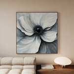 Floral 1347 Canvas Art 60 x 60 cm / Black