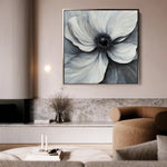 Floral 1347 Canvas Art 60 x 60 cm / Black