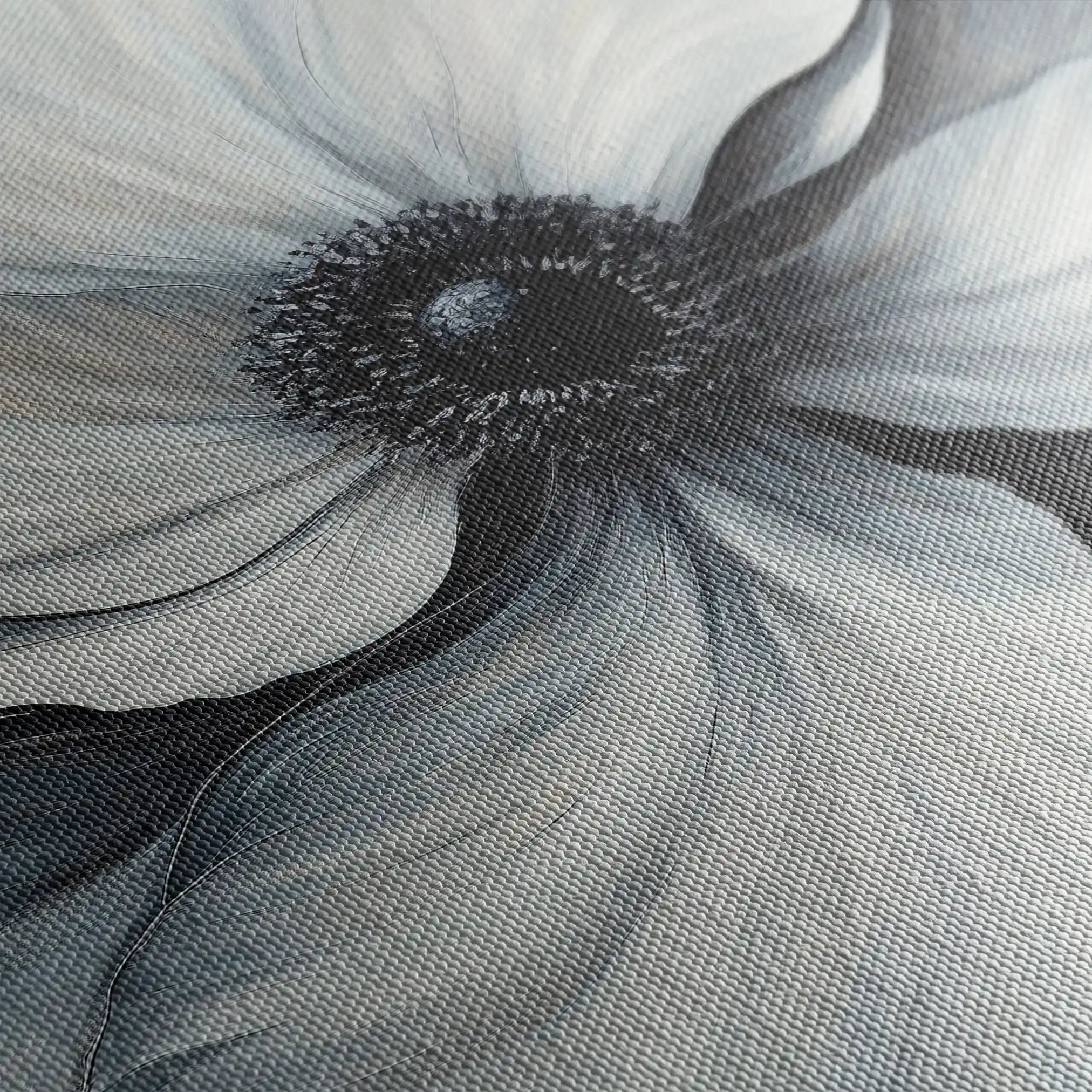 Floral 1347 Canvas Art 60 x 60 cm / Black