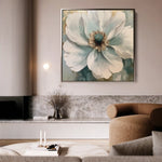 Floral 1351 Canvas Art 60 x 60 cm / Black