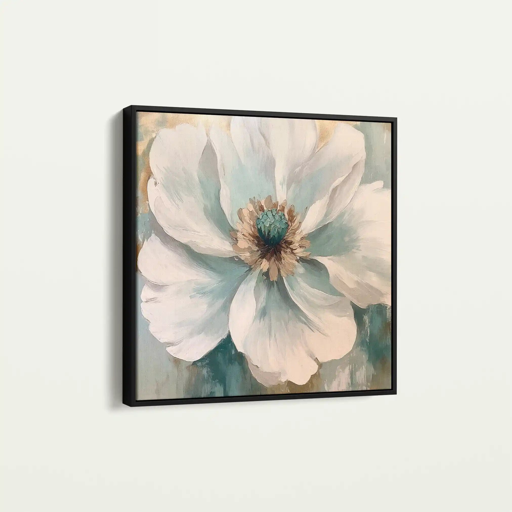 Floral 1351 Canvas Art 60 x 60 cm / Black