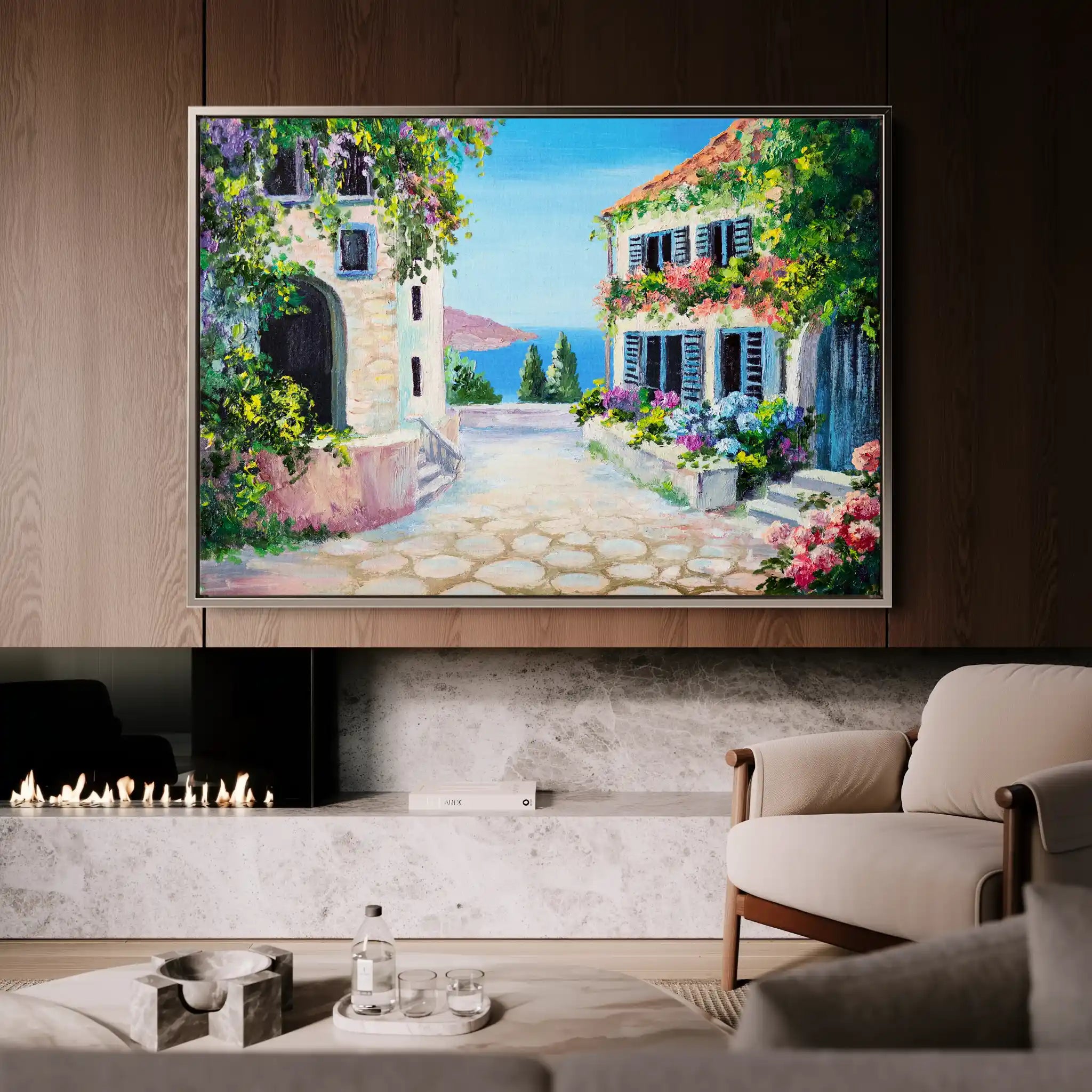 Landscape 136 Canvas Art 60 x 40 cm / Black