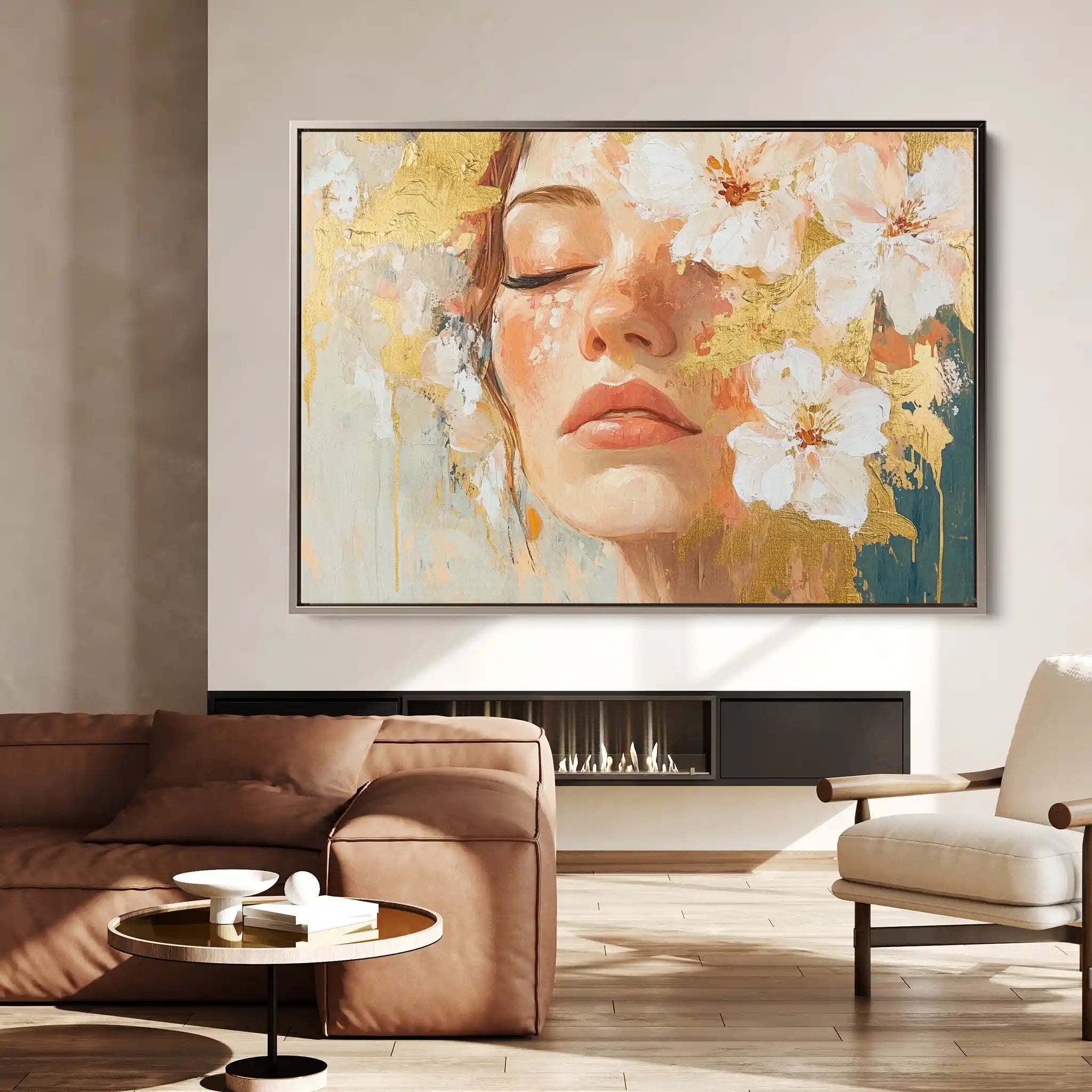 Portrait 136 Canvas Art 60 x 40 cm / Black