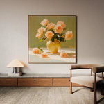 Floral 1363 Canvas Art 60 x 60 cm / Black
