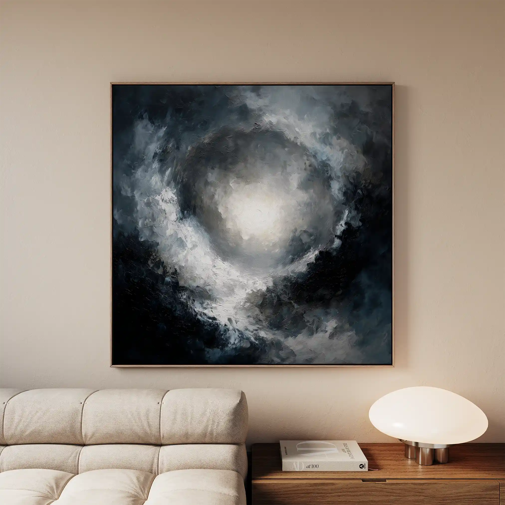 Abstract 1368 Canvas Art 60 x 60 cm / Black