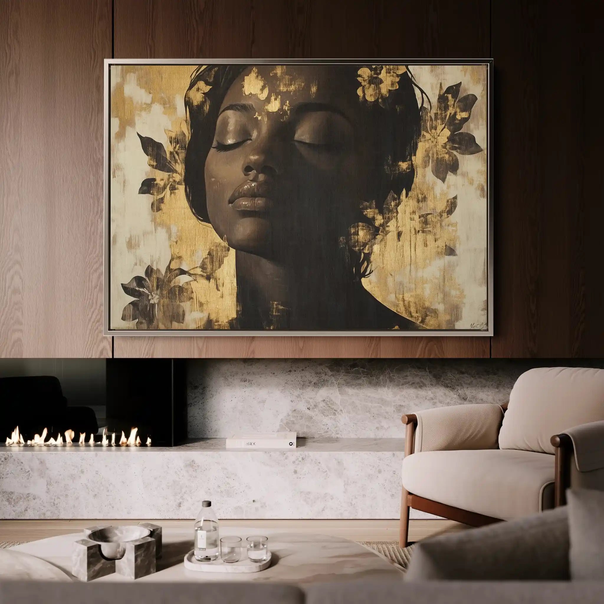 Portrait 137 Canvas Art 60 x 40 cm / Black