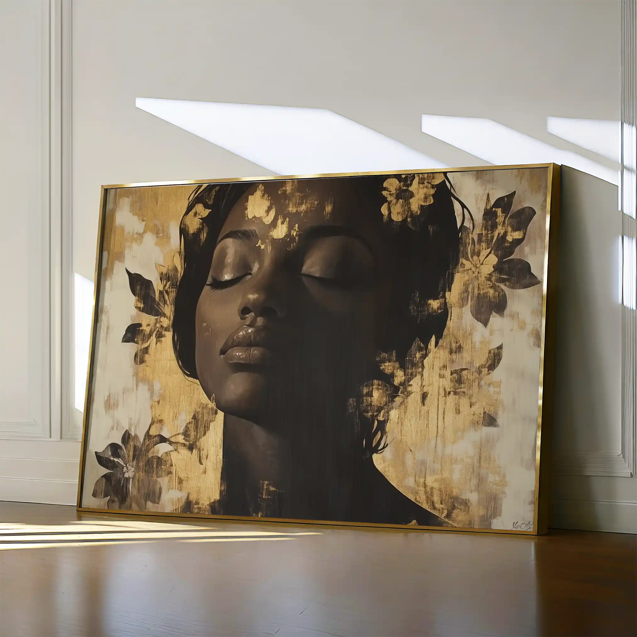 Portrait 137 Canvas Art 60 x 40 cm / Black