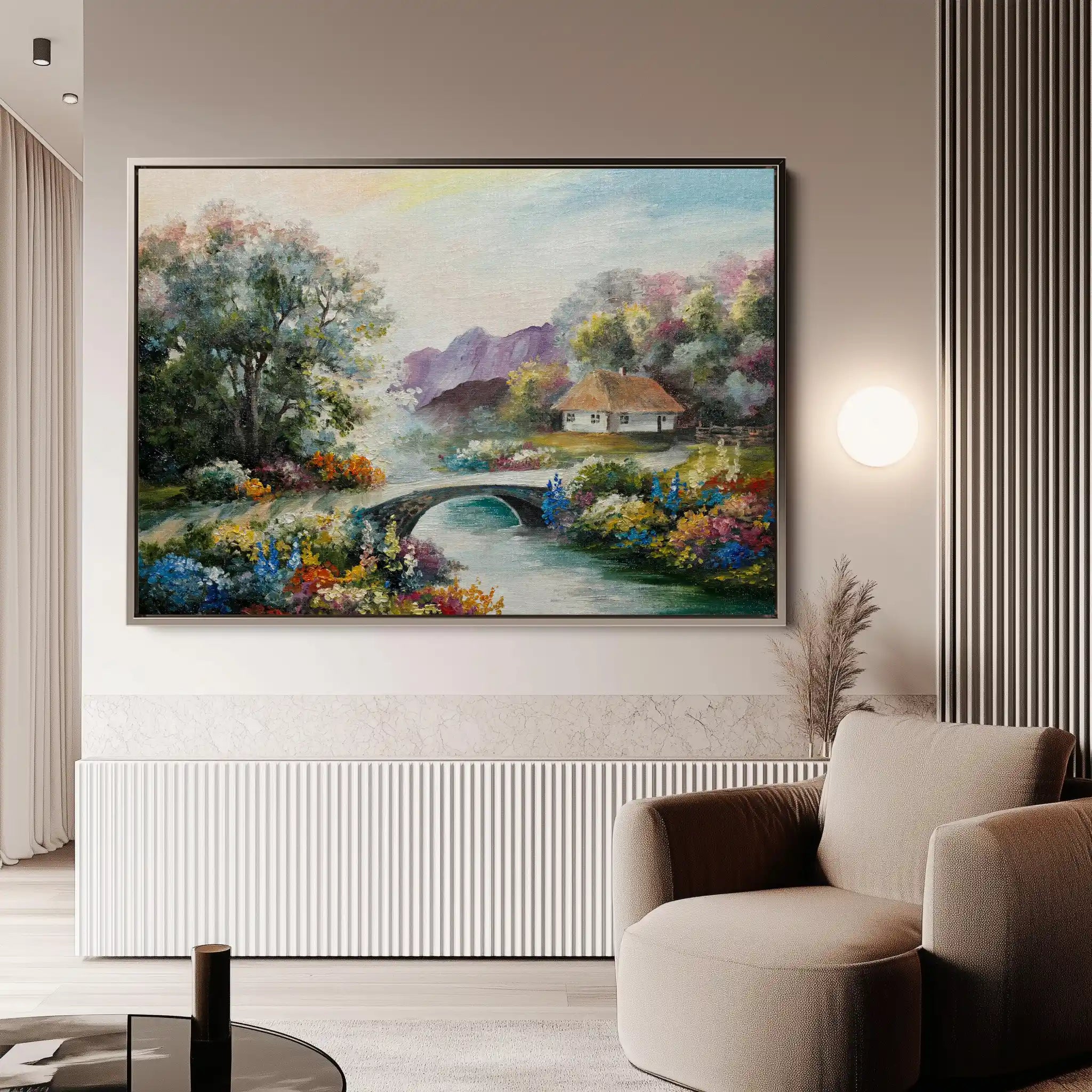 Landscape 138 Canvas Art 60 x 40 cm / Black