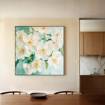 Floral 1388 Canvas Art 60 x 60 cm / Black