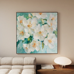 Floral 1388 Canvas Art 60 x 60 cm / Black