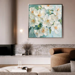 Floral 1388 Canvas Art 60 x 60 cm / Black