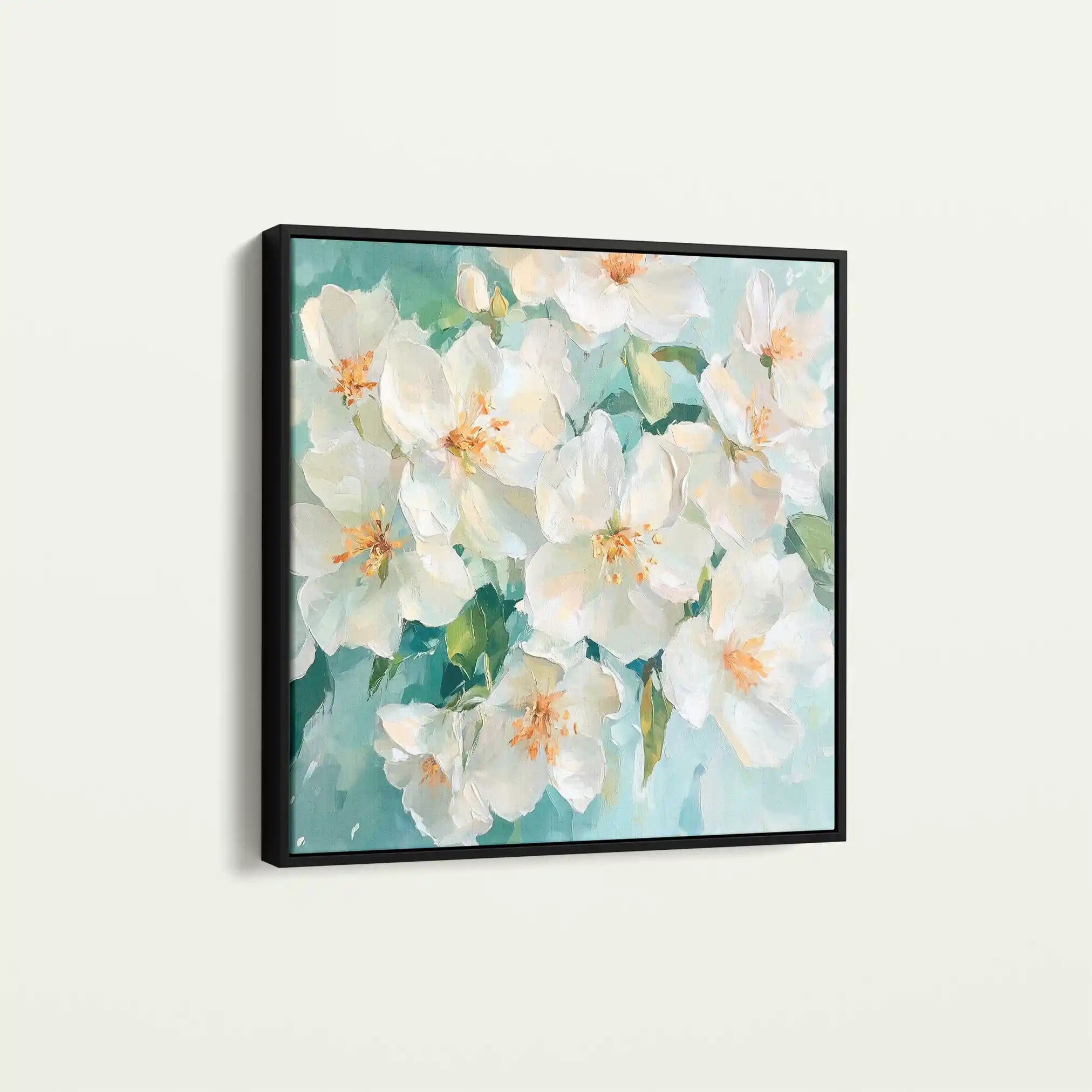Floral 1388 Canvas Art 60 x 60 cm / Black