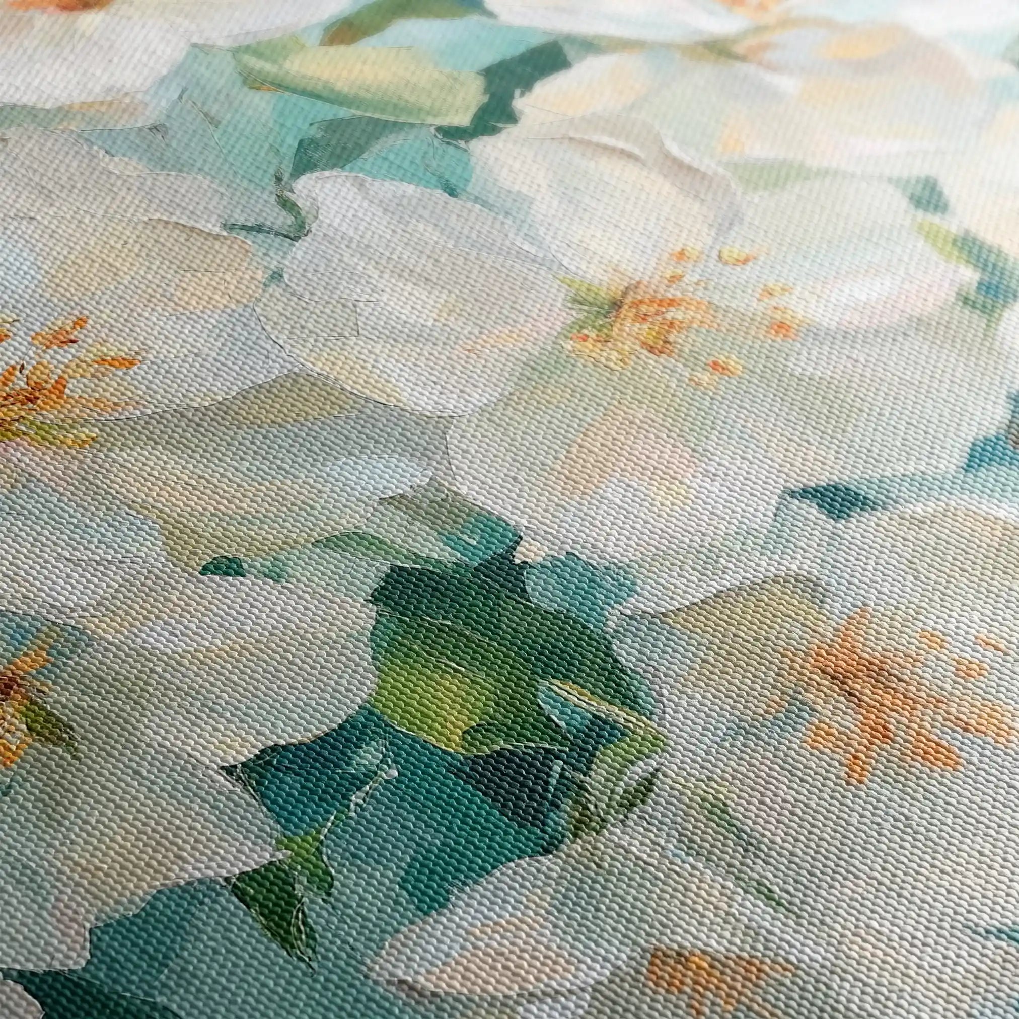 Floral 1388 Canvas Art 60 x 60 cm / Black