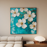 Floral 1390 Canvas Art 60 x 60 cm / Black