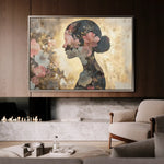 Portrait 141 Canvas Art 60 x 40 cm / Black