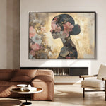 Portrait 141 Canvas Art 60 x 40 cm / Black