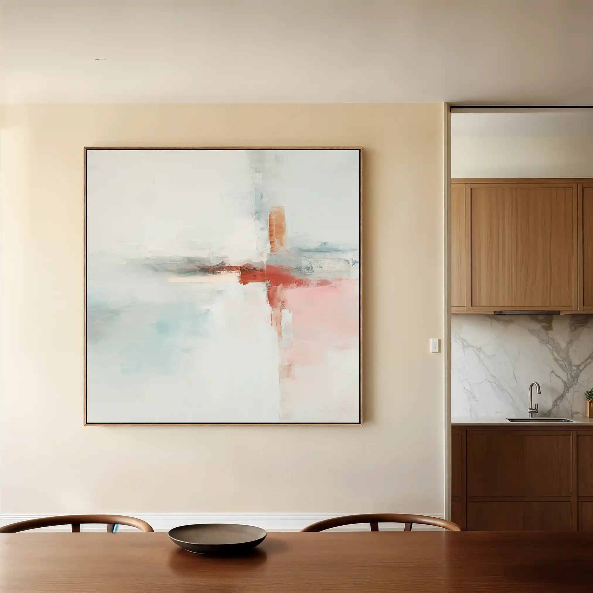 Abstract 1419 Canvas Art 60 x 60 cm / Black