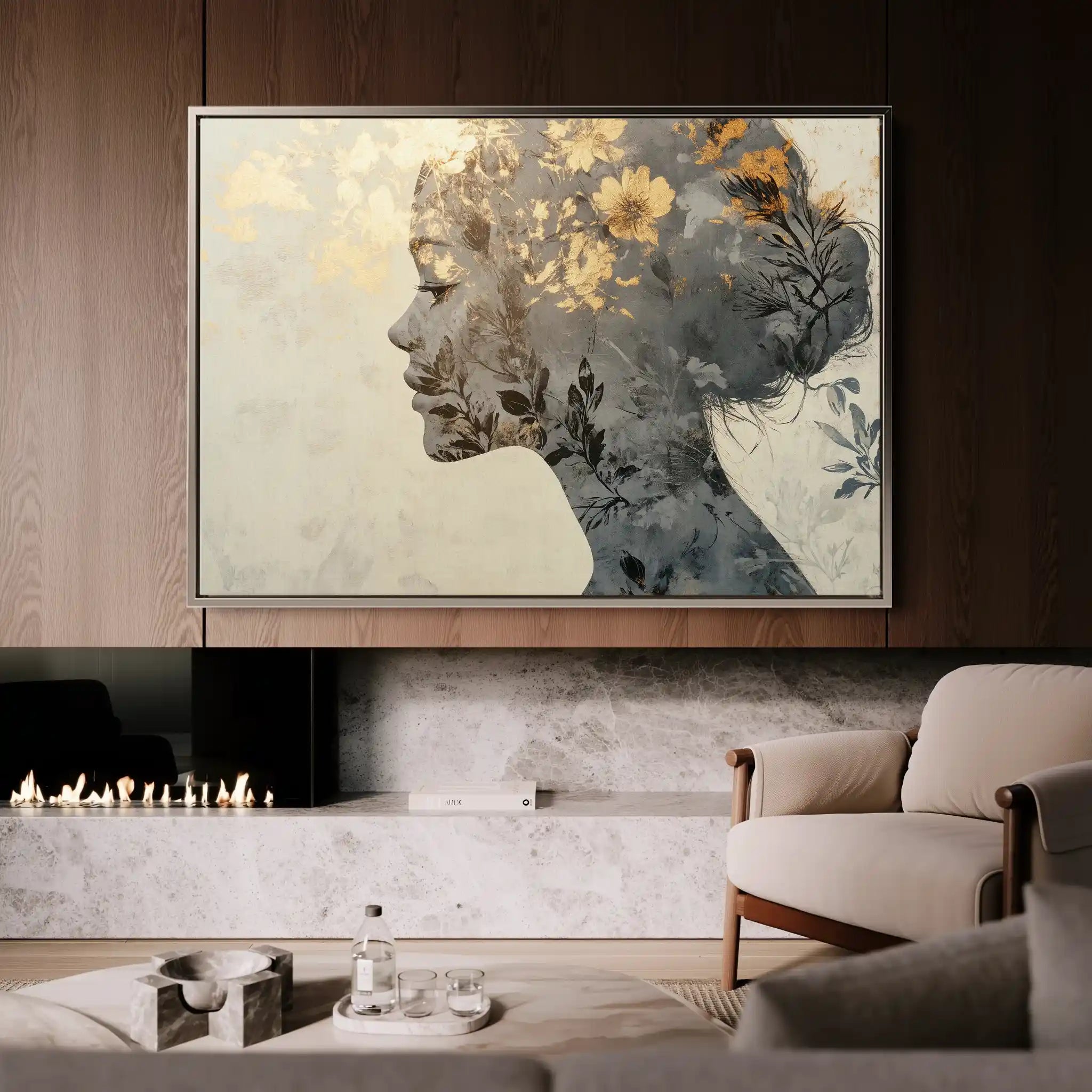 Portrait 142 Canvas Art 60 x 40 cm / Black