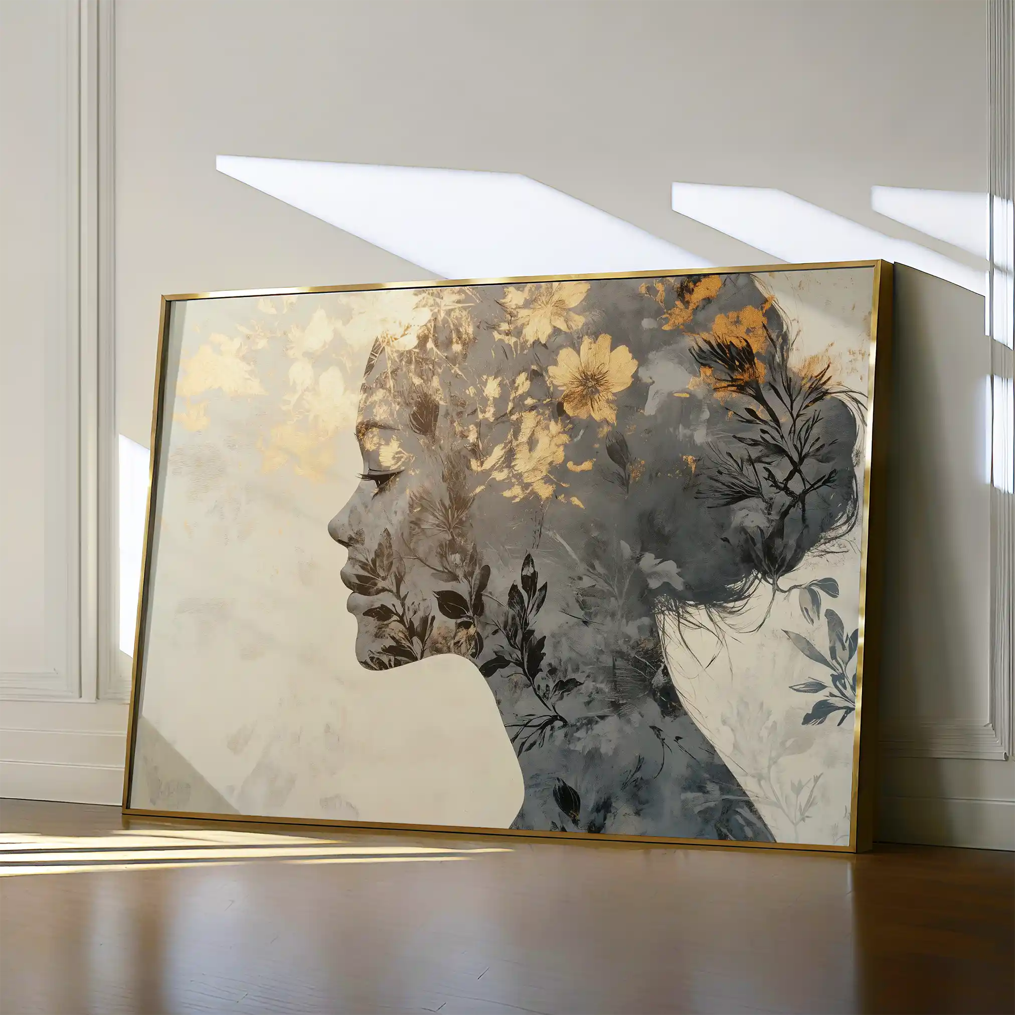 Portrait 142 Canvas Art 60 x 40 cm / Black