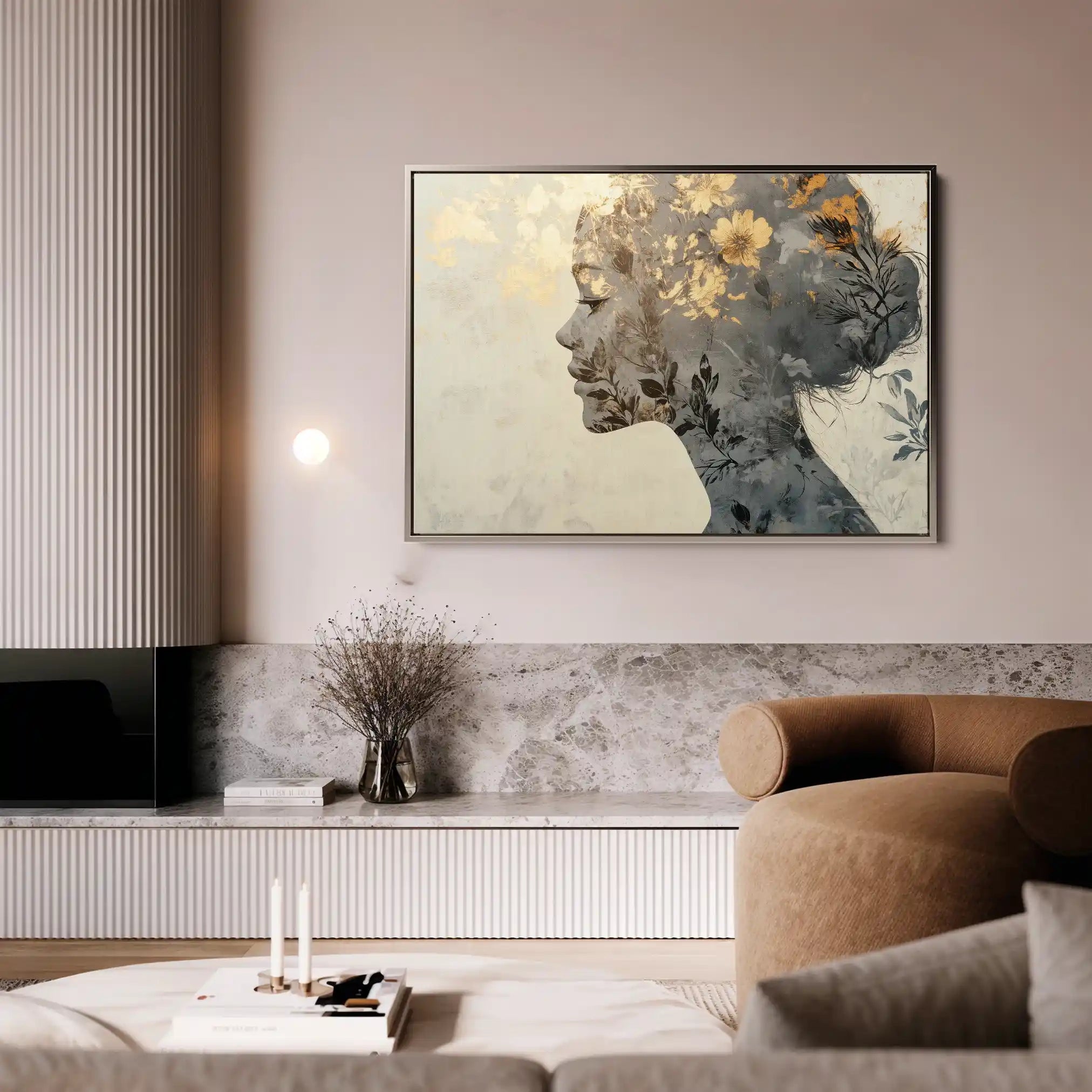 Portrait 142 Canvas Art 60 x 40 cm / Black