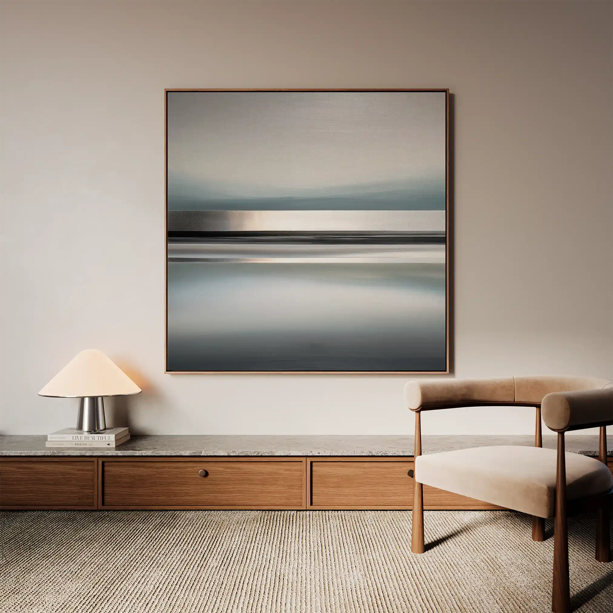 Abstract 1421 Canvas Art 60 x 60 cm / Black