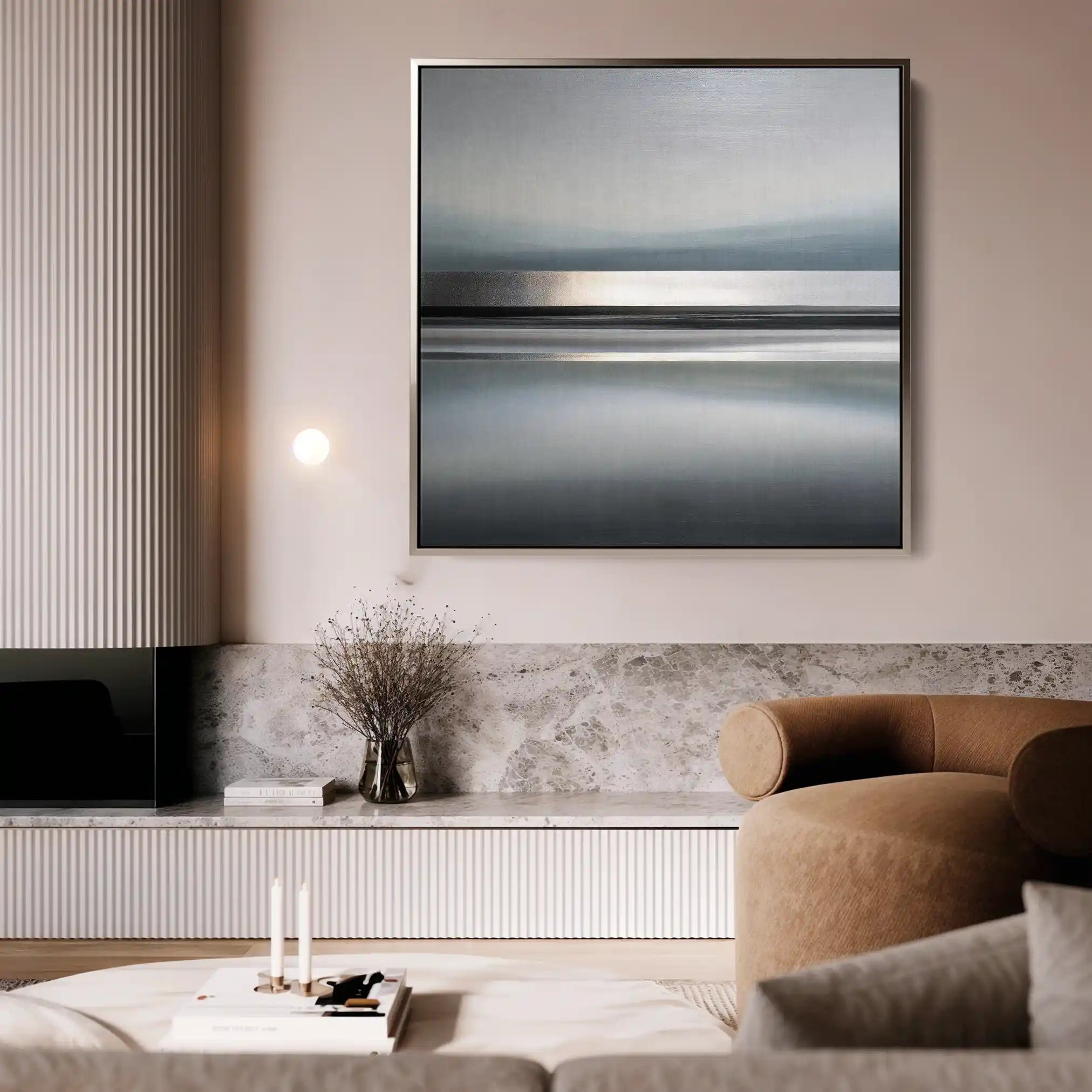 Abstract 1421 Canvas Art 60 x 60 cm / Black